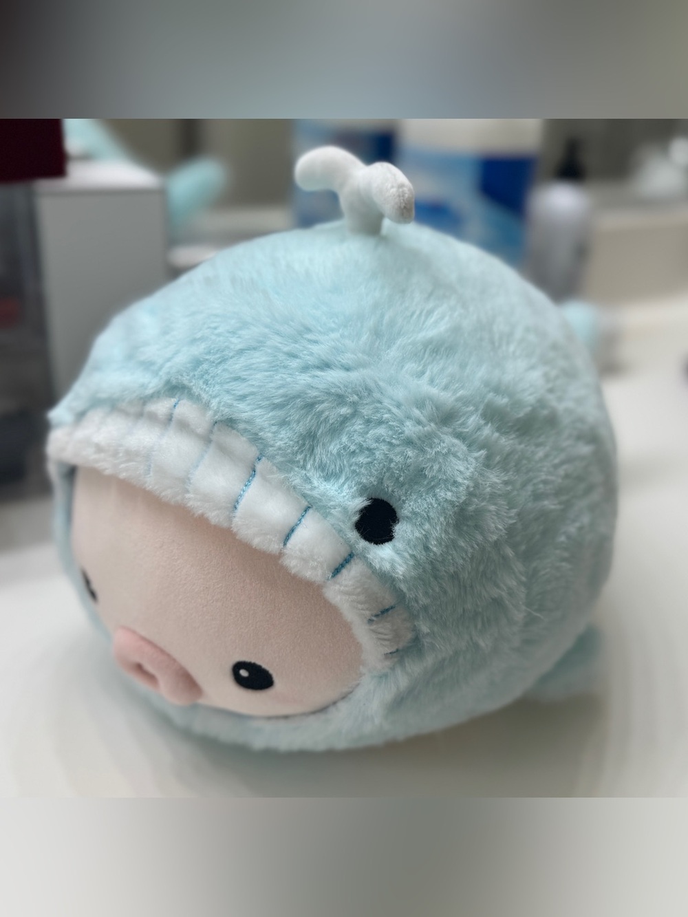 (New) Kawaii Blue Whale Plushie / Stuffed Sea toy with Tags (15" / 38cm) - Picture 7 of 7